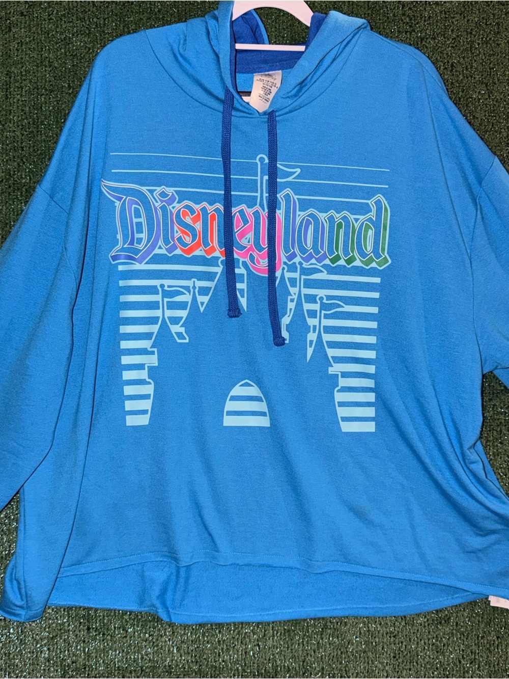 Disney Blue Hoodie with Multicolor Disneyland Logo
